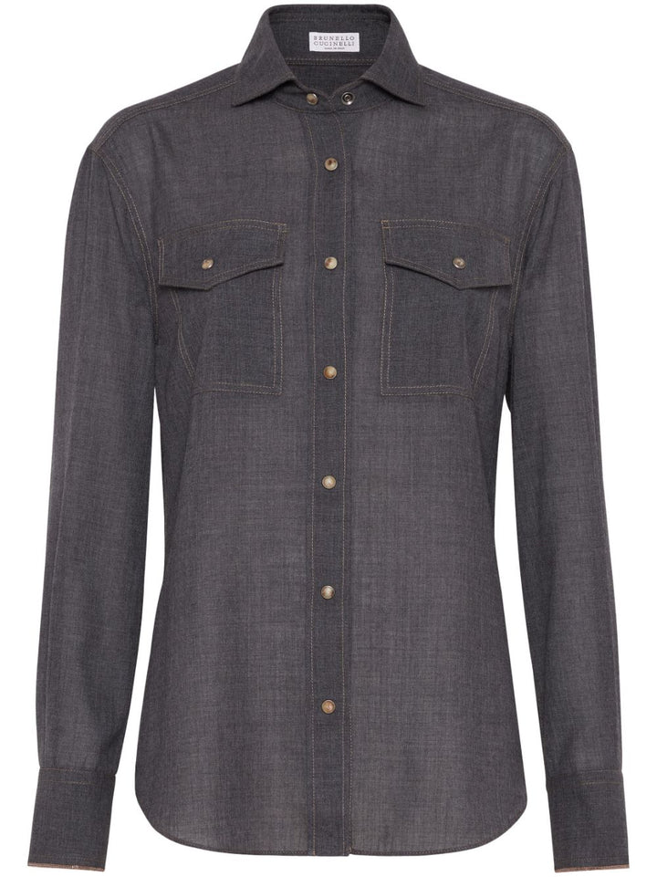 Brunello Cucinelli Shirts Grey