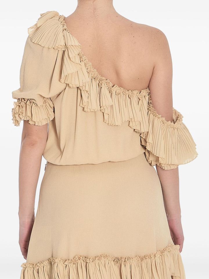 Saint Laurent Dresses Beige Mini Dress