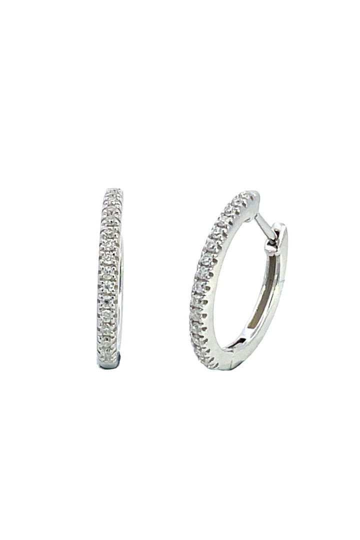 Georgini Gold Hoops 0.15tcw In 9ct White Gold Earrings