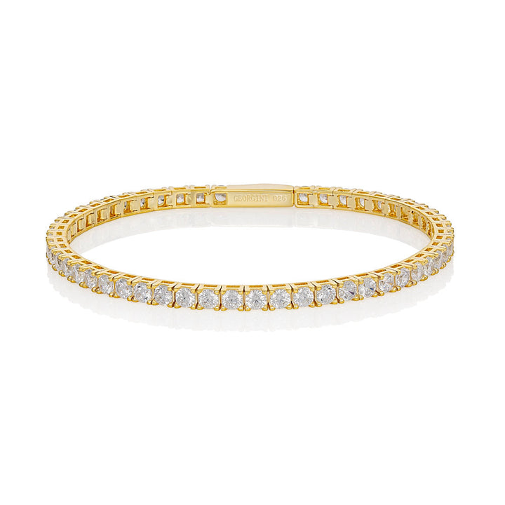 Georgini Gold Moissanite Tennis Bracelet In 9ct Yellow Gold