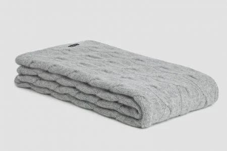 Bemboka Angora & Merino Wool Throws 130x230cm Dove Bemboka Chunky Cable Angora & Merino Wool Throw - Pre-Shrunk Brand