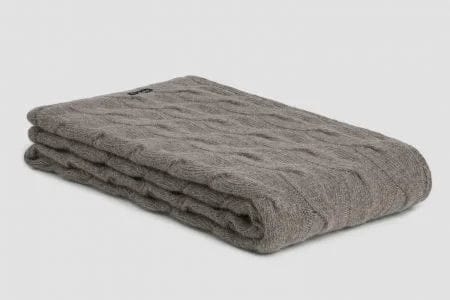 Bemboka Angora & Merino Wool Throws 130x230cm Mocha Bemboka Chunky Cable Angora & Merino Wool Throw - Pre-Shrunk Brand