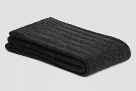 Bemboka Angora & Merino Wool Throws 130x210cm Charcoal Bemboka Chunky Rib Angora & Merino Wool Throw - Pre-Shrunk Brand