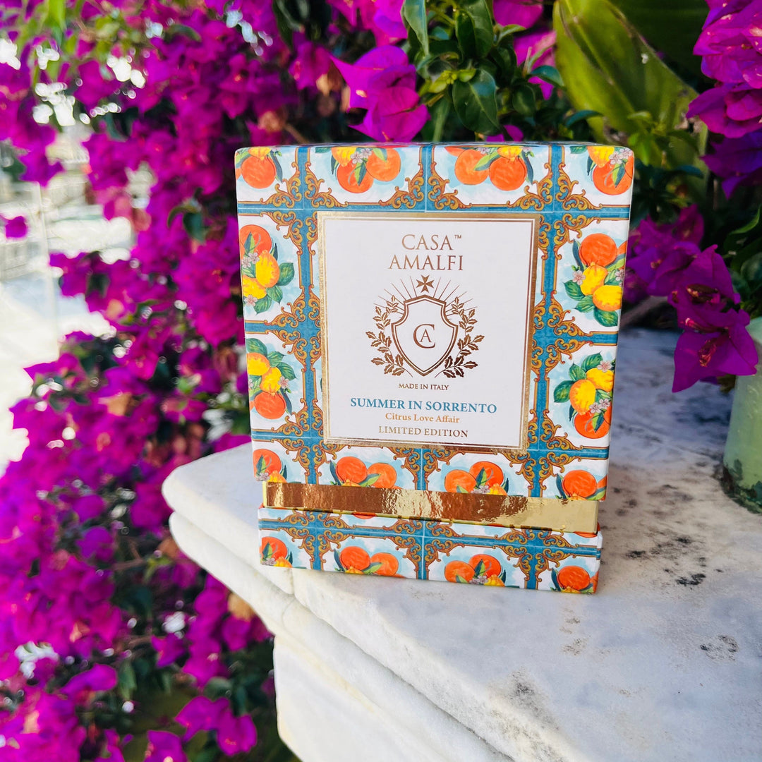 Casa Amalfi Candle Casa Amalfi Summer In Sorrento Hand Painted Candle - A Citrus Love Affair 200gm Casa Amalfi Summer In Sorrento Hand Painted Candle - A Citrus Love Affair 200gm Brand