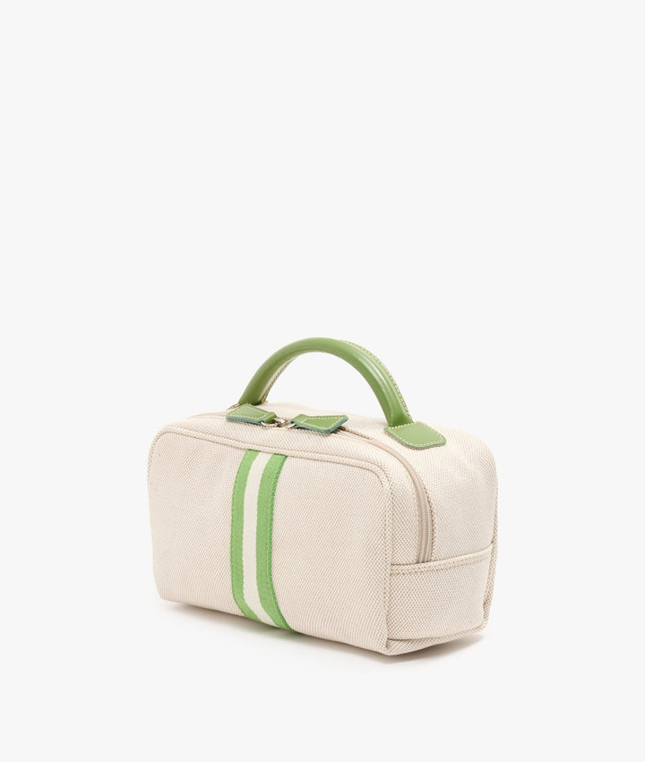 MyStyleBags Cosmetic & Toiletry Bags My Style Bags Berkeley Positano Cosmetic Bag Natural With Green Stripes Brand