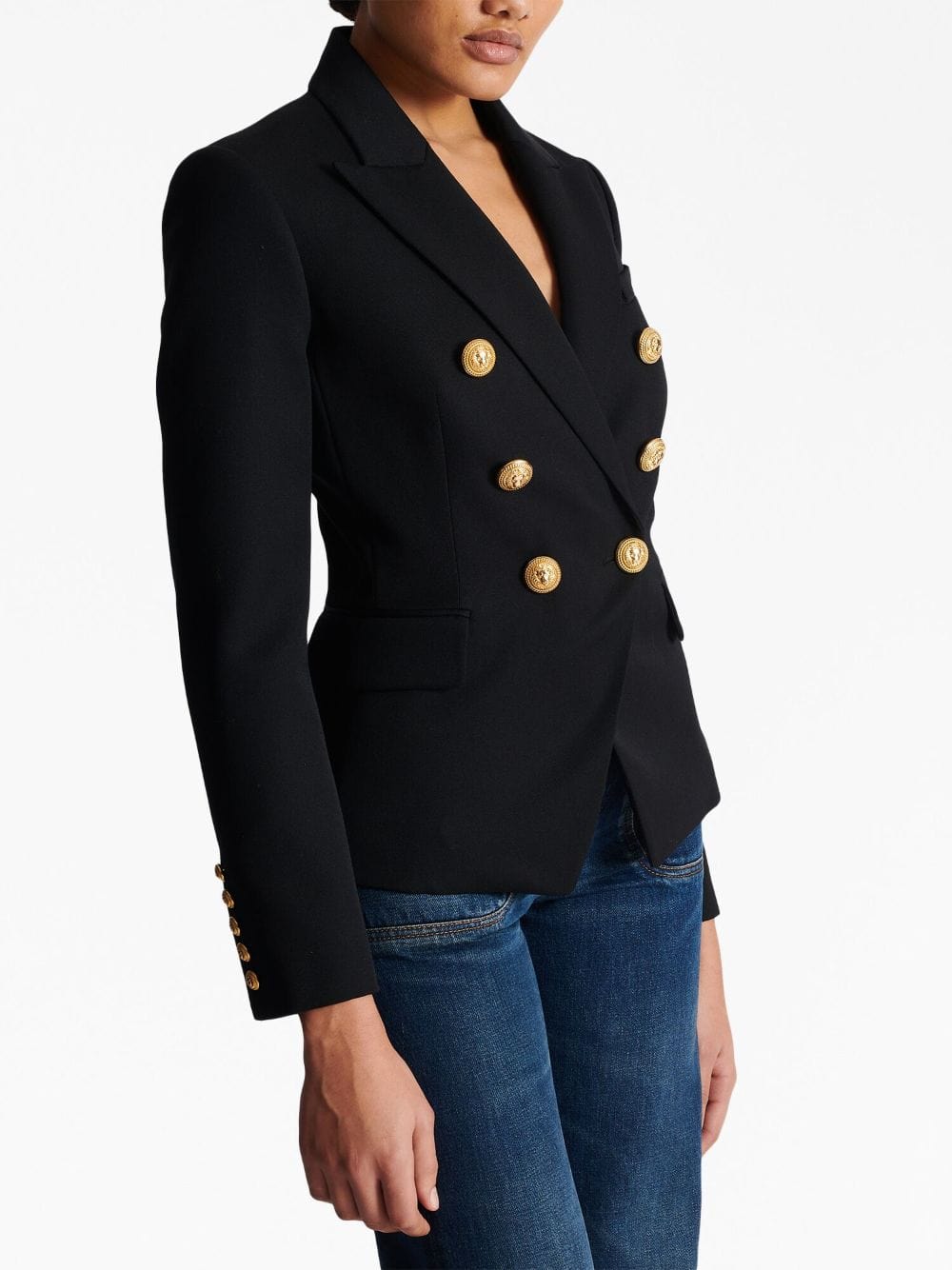 Balmain Jackets 34 Balmain Double-Breasted Blazer Balmain Black Wool Blazer Brand