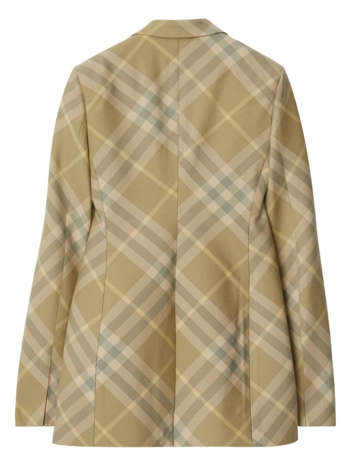 Burberry Jackets 6 Burberry Jackets Beige Burberry Jackets Beige Light Olive Green Plaid Wool Blaze With Peak Lapels, Tailored Cut Brand