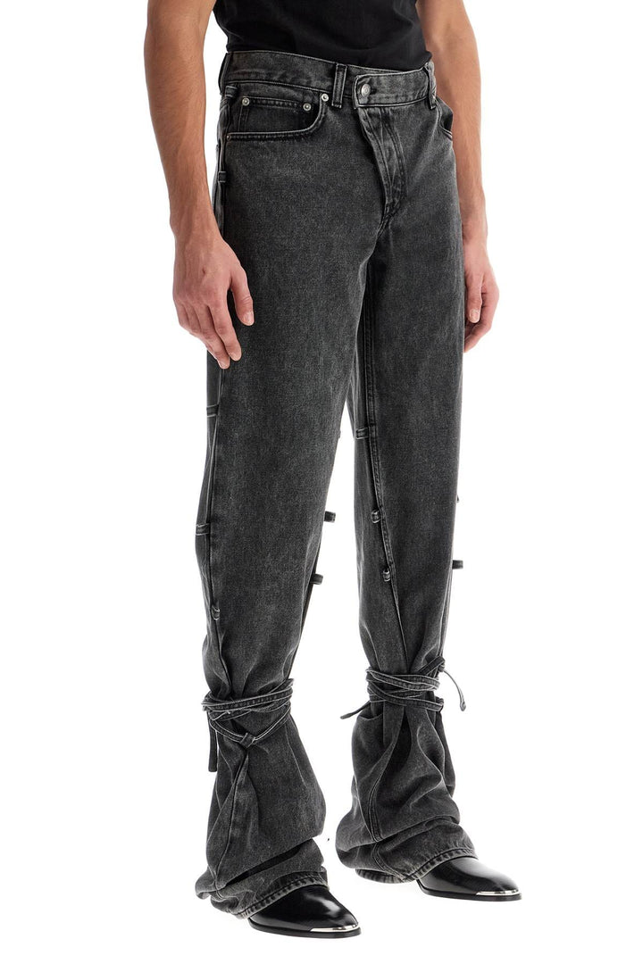 Alexander Mcqueen Jeans 50 Alexander Mcqueen Baggy Jeans with Knotted Detail for Men Alexander Mcqueen Baggy Jeans with Knotted Detail for Men Brand