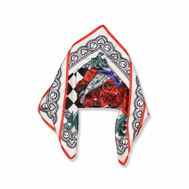 Silviya Neri Scarves Fortune Teller Silk Scarf By Silviya Neri Brand