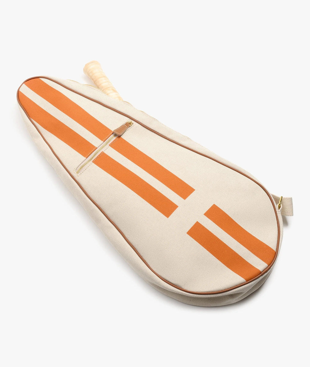 MyStyleBags Tennis Racket Holder My Style Bags The Go-To Glamour Tennis Racket Holder Natural With Orange Stripes Stand Out on the Court With Tennis Racket Holder Orange My Style Bags  Brand