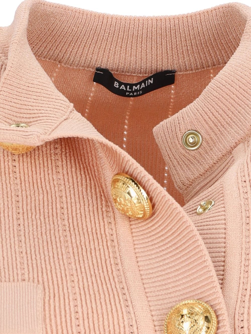 Balmain Topwear Balmain Button Sweater Balmain Light Pink Sweater Brand