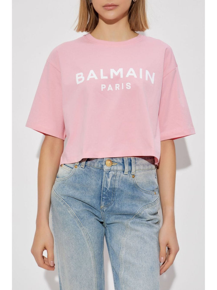 Balmain Topwear Balmain T-shirts and Polos Pink Balmain T-shirts and Polos Pink Brand