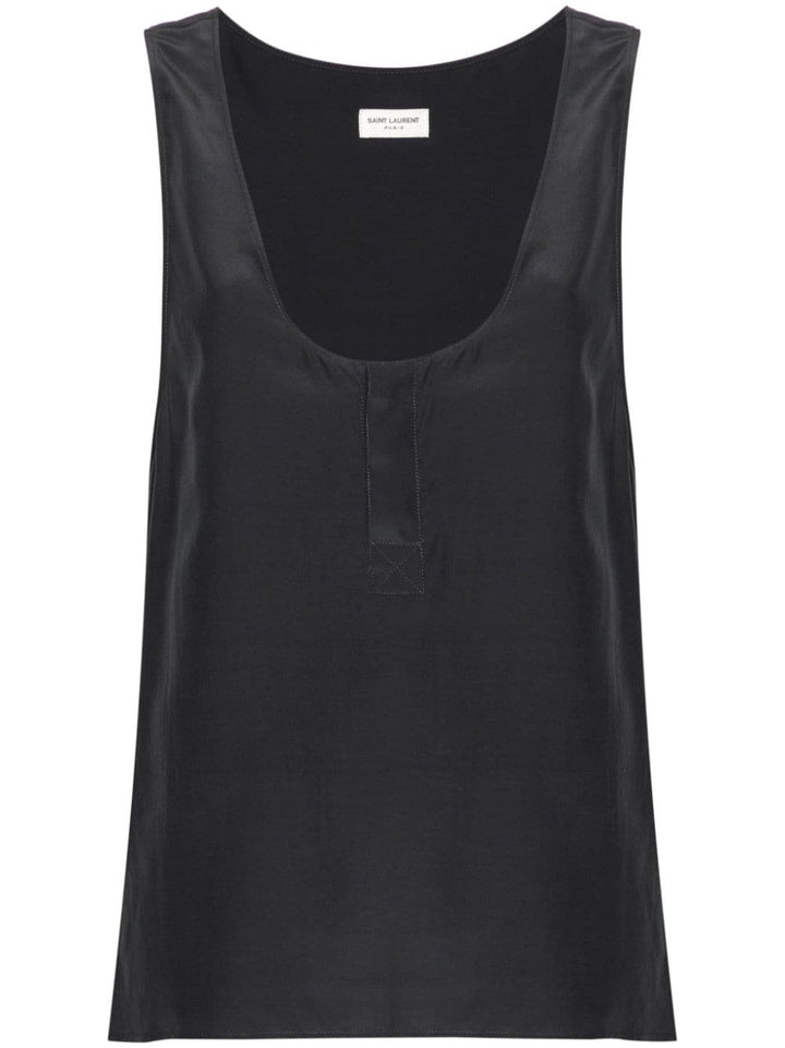 Saint Laurent Topwear Saint Laurent Top Grey Saint Laurent Grey Top | Minimalist Design | Luxurious Craftsmanship Brand