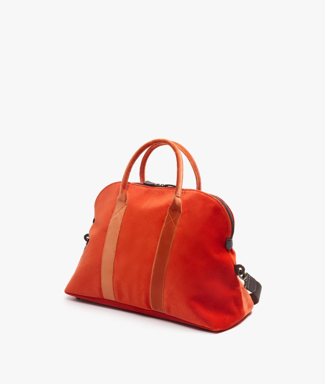 My Style Bags Travel Bags My Style Bags London Smart Twin Velvet Duffel Travel Bag in Orange for Women Brand