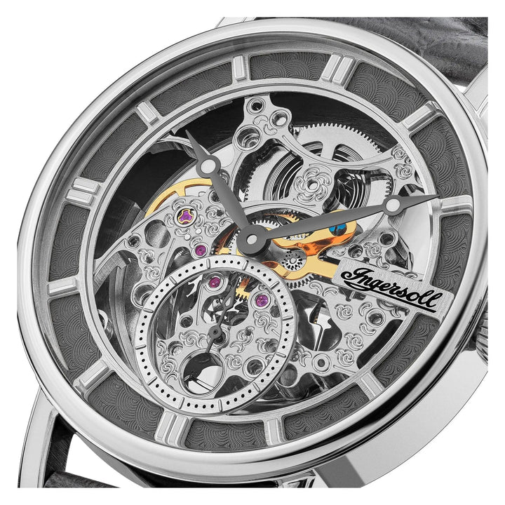 Ingersoll Watch Ingersoll Herald Automatic Black Skeleton Watch 40mm Ingersoll Herald Automatic Black Skeleton Watch 40mm I Made in USA Brand