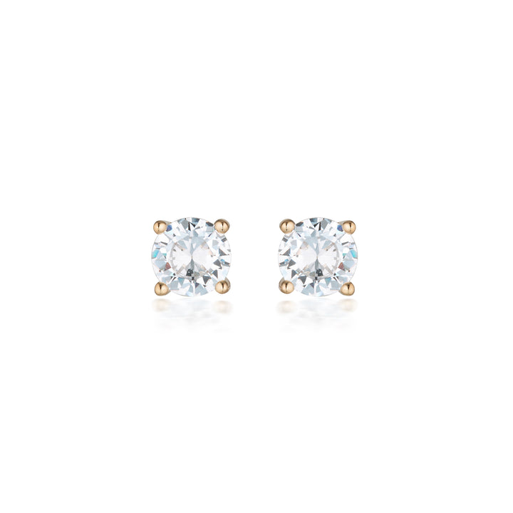 Georgini Gold Moissanite Studs 1tcw In 9ct Rose Gold