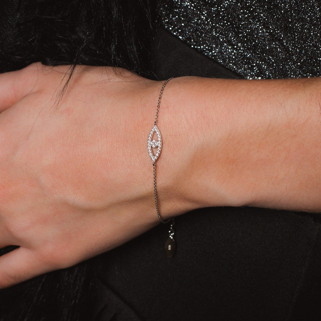 Georgini Bracelet Georgini Rock Star Evil Eye Silver Bracelet Brand