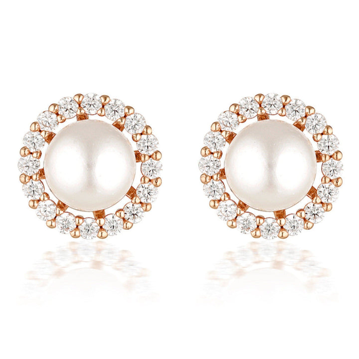 Georgini Earring Georgini Noel Nights Esteem Pearl Earrings Rose Gold Brand