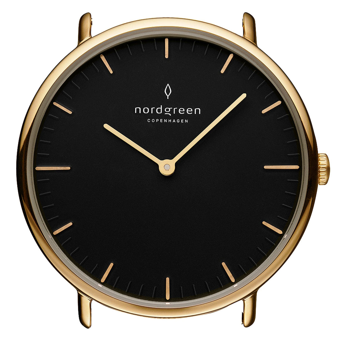 Nordgreen Watch Nordgreen Native 36mm 5 Link Bracelet Men's Gold Dress Watch Brand